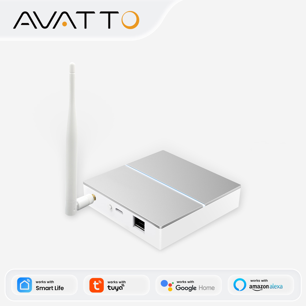 Matter Hub Thread - AVATTO Tuya ZigBee Gateway dengan Antena