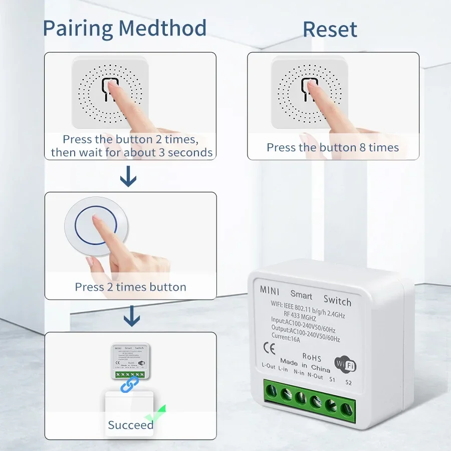 Tuya saklar pintar WiFi 16A RF - Sonoff Basic Switch ulasan dan harga